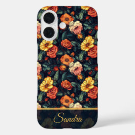 Bold Birthday Party Rose Floral Custom iPhone 16ケース