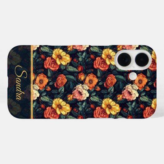 Bold Birthday Party Rose Floral Custom Case-Mate iPhoneケース (裏面 (横))