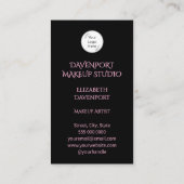 Bold Black and Blush Pink Social Icon QR Code 名刺 (裏面)