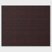 Bold Black and Crimson Dark Plaid ラッピングペーパー (フラット)