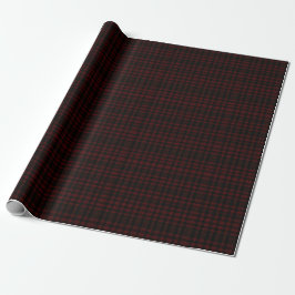 Bold Black and Crimson Dark Plaid ラッピングペーパー