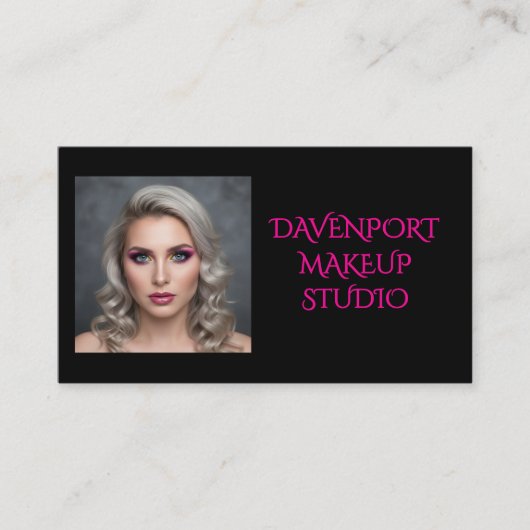 Bold Black and Hot Pink 名刺 (正面)