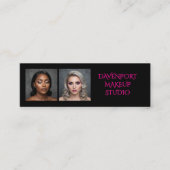 Bold Black and Hot Pink 2 Photo スキニー名刺 (正面)