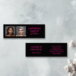 Bold Black and Hot Pink 2 Photo スキニー名刺