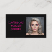 Bold Black and Hot Pink Social Icon QR Code 名刺 (正面)