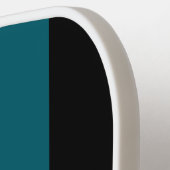 Bold Black and Teal Stripes | Ciao Bella ピックルボールラケット (左詳細)