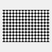 Bold Black and White Chevron Pattern Classic ラッピングペーパーシート (正面2)