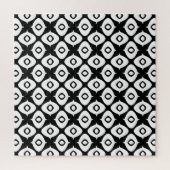 Bold Black and White Symmetrical Arabesque Pattern ジグソーパズル (縦)