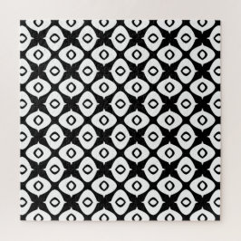 Bold Black and White Symmetrical Arabesque Pattern ジグソーパズル