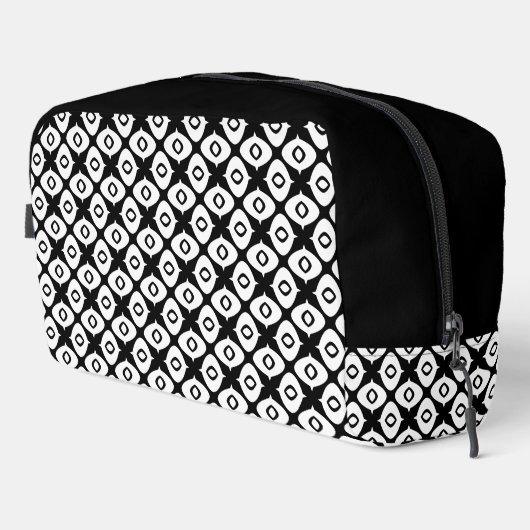 Bold Black and White Symmetrical Arabesque Pattern ドップキット (右コーナー)