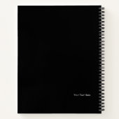 Bold Black and White Symmetrical Arabesque Pattern ノートブック (裏面)