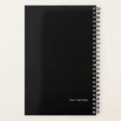 Bold Black and White Symmetrical Arabesque Pattern プランナー手帳 (裏面)