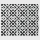 Bold Black and White Symmetrical Arabesque Pattern ラッピングペーパー (フラット)