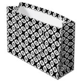 Bold Black and White Symmetrical Arabesque Pattern ラージペーパーバッグ (裏面アングル)