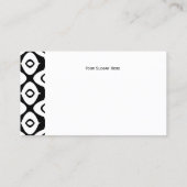 Bold Black and White Symmetrical Arabesque Pattern 名刺 (裏面)