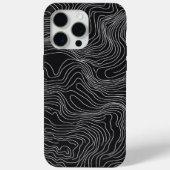 Bold Black and White Topographic Art 🖤 Case-Mate iPhoneケース (裏面)