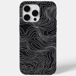 Bold Black and White Topographic Art 🖤 iPhone 15 Pro Maxケース
