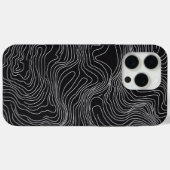 Bold Black and White Topographic Art 🖤 Case-Mate iPhoneケース (裏面 (横))