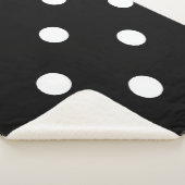 Bold black Background with White Dots シェルパブランケット (3/4)