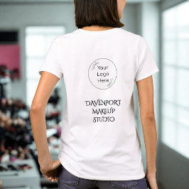 Bold Black Employee Name Business Logo Tシャツ