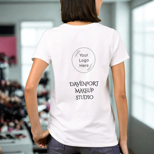 Bold Black Employee Name Business Logo Tシャツ