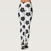 Bold Black Floral Polka Leggings レギンス (裏面)
