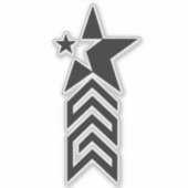 Bold Black Geometric Star シール (正面)