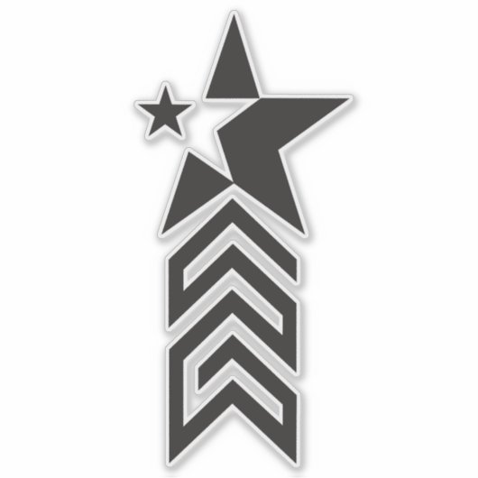 Bold Black Geometric Star シール (正面)