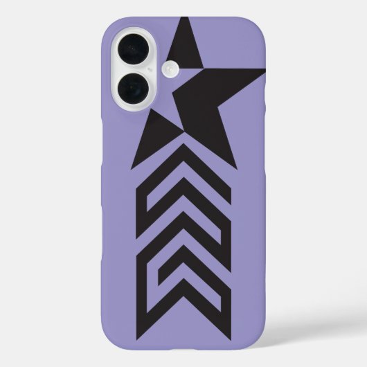 Bold Black Geometric Star Case-Mate iPhoneケース (裏面)