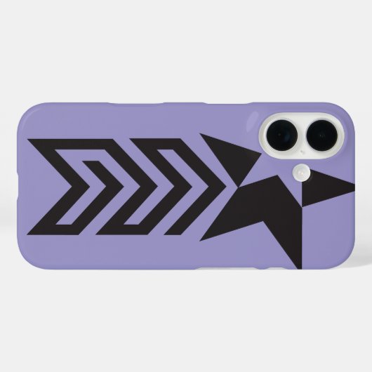 Bold Black Geometric Star Case-Mate iPhoneケース (裏面 (横))