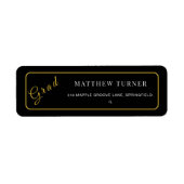 Bold Black Gold Grad Return Label ラベル (正面)