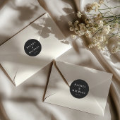 Bold Black Wedding ラウンドシール