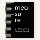 Bold Black White Measure Personal Journal ノートブック (正面)
