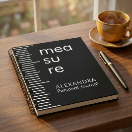 Bold Black White Measure Personal Journal ノートブック