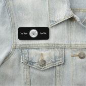 Bold Black & White Name & Logo Professional 名札 (インサイチュ)