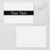 Bold Black & White Stripe Editable Text ノートカード (正面/裏面)