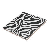 Bold Black White Zebra Stripe Wild Animal Pattern タイル (側面)