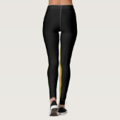 Bold Black with Metallic Gold Unique Stylish レギンス (裏面)