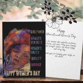 Bold Black Woman International Women's Day Card シーズンカード