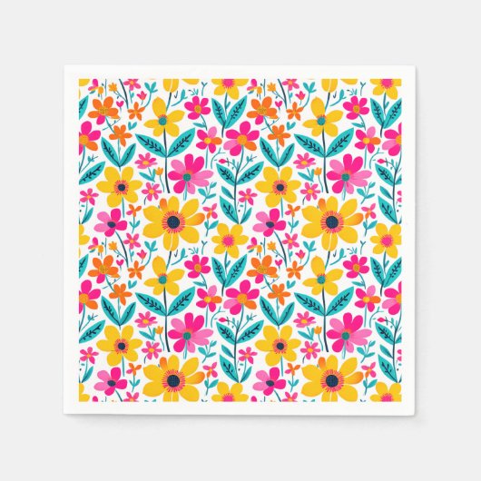 Bold Bloom  スタンダードカクテルナプキン (正面)