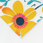 Bold Bloom  フリースブランケット (角)