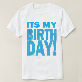 Bold Blue It's My Birthday Design Tシャツ
