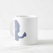Bold Blue Leo Silhouette Coffee Mug コーヒーマグカップ (正面左)