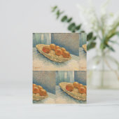 Bold Blue & Orange Van Gogh Fruit Decor ポストカード (スタンド正面)