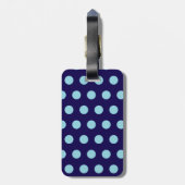 Bold Blue Polka Dots ラゲッジタグ (裏面縦)