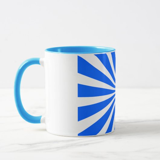 Bold Blue Sunburst Mug マグカップ (左)