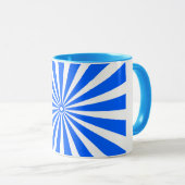 Bold Blue Sunburst Mug マグカップ (正面右)