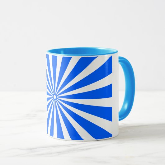 Bold Blue Sunburst Mug マグカップ (正面右)