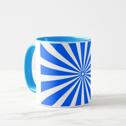 Bold Blue Sunburst Mug マグカップ (正面左)