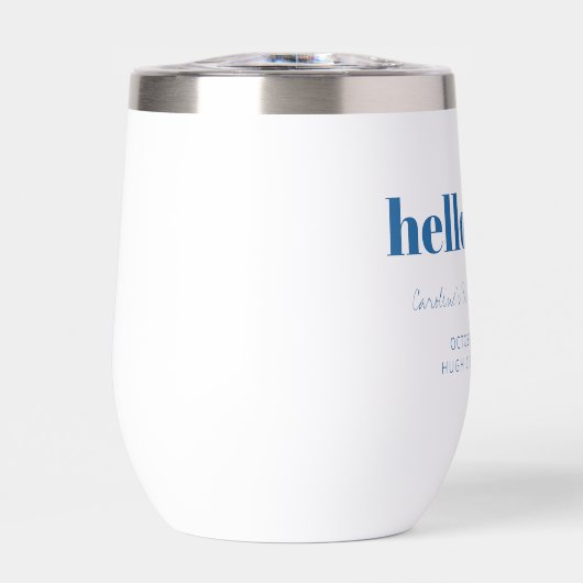 Bold Blue White Modern 50th Birthday Custom (正面)